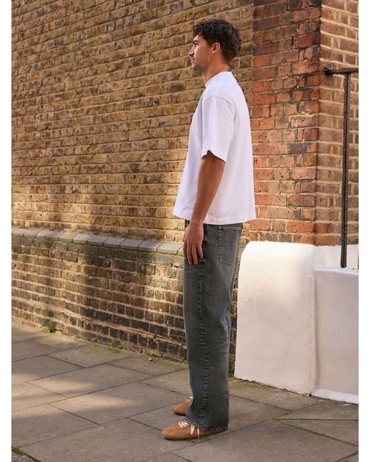 Next Green Baggy Flared Jeans for men