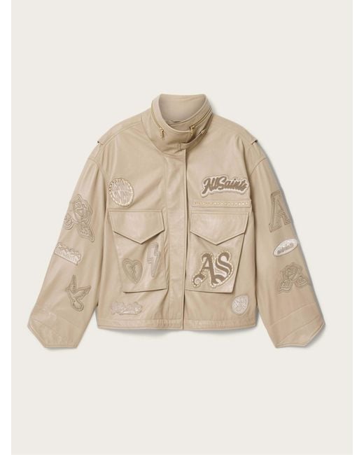 AllSaints Natural Allsaints Clay Patch Jacket