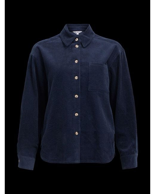 Object Blue Relaxed Fit Cord Shirt