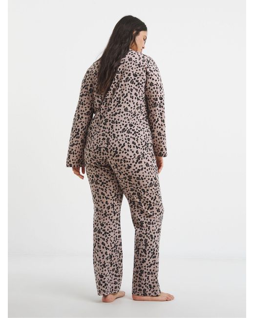 Simply Be Black Value Leopard Pyjamas Set 2 Pack