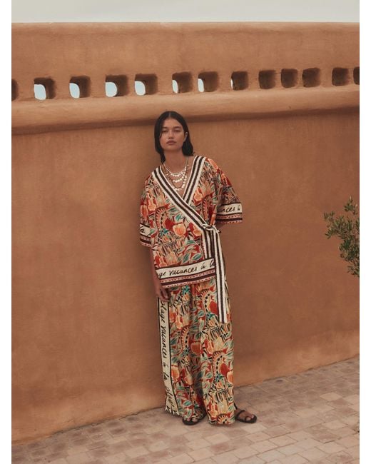 Next Multicolor Sleeved Wrap Summer Top