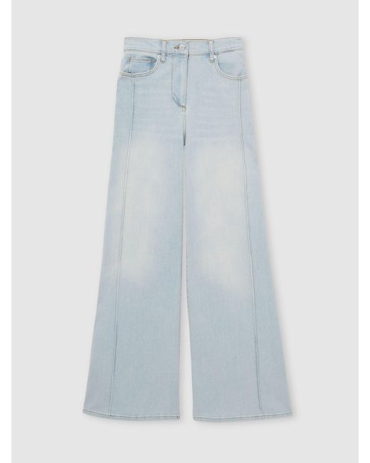 Reiss Natural Stretch-Cotton Wide-Leg Jeans