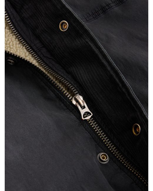 Next Black Cotton Borg Lined Shacket for men