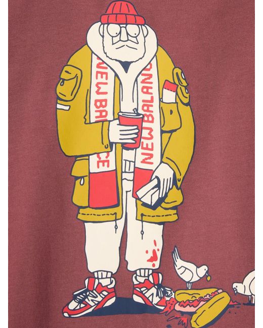 New Balance Red Spectator Back Print T-Shirt for men