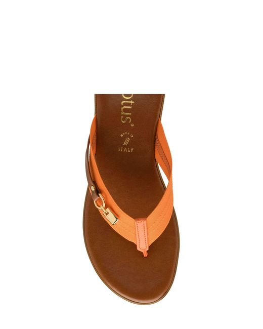Lotus Brown Sandalen Mit Zehensteg