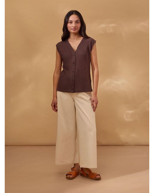 Celtic & Co. Brown Button Through Top