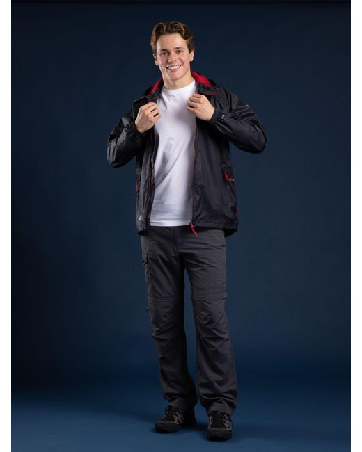 Trespass Black Qikpac Packaway Jacket for men