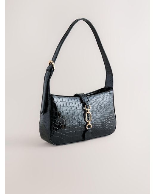 Next Black Structured Shoulder Bag