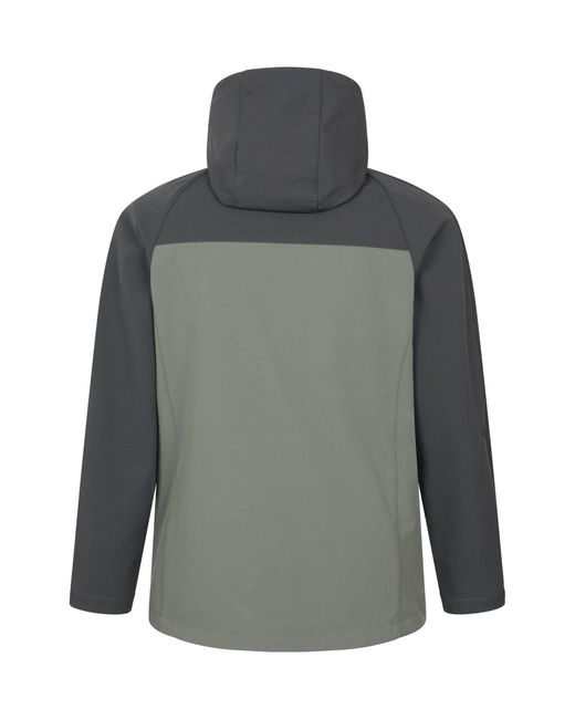 Mountain Warehouse Gray Exodus Showerproof Softshell Coat Jacket for men