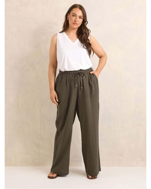 Evans Green Linen Trouser