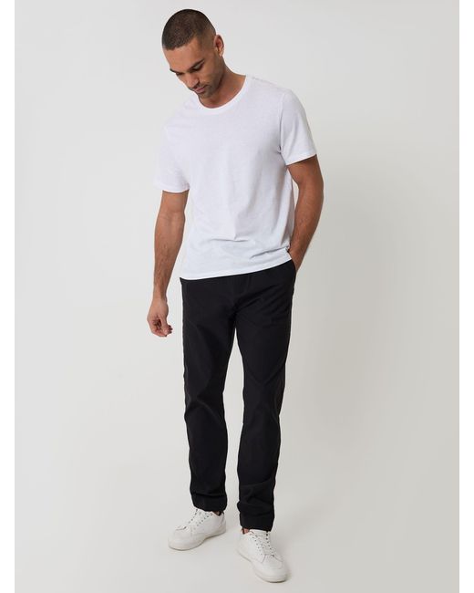 Threadbare Black Technical Stretch Slim Fit Trousers for men