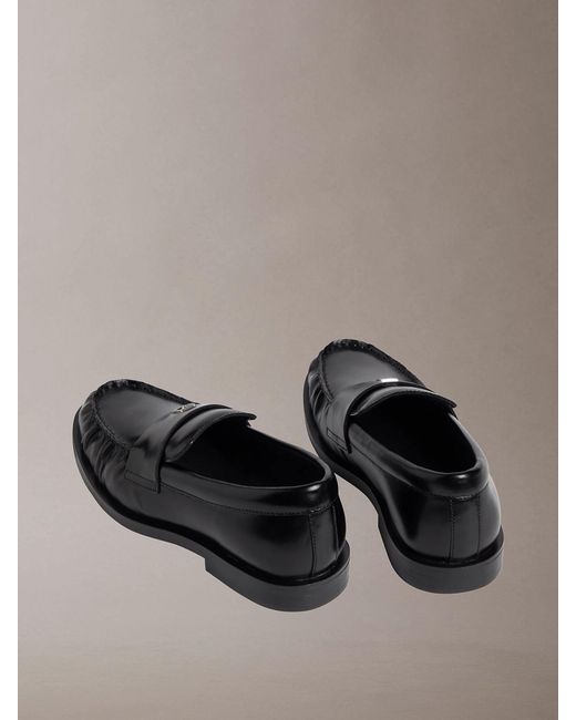 Calvin Klein Multicolor Theo Leather Pleated Toe Loafers