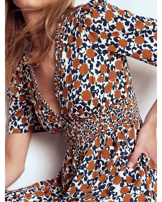 Boden Brown Natalia Jersey Tea Dress