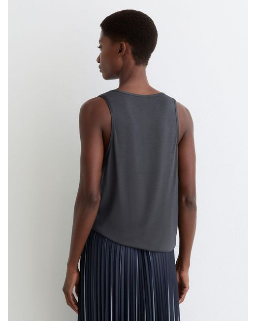 Reiss Blue Ruby - Navy Silk-front Cami Top, S