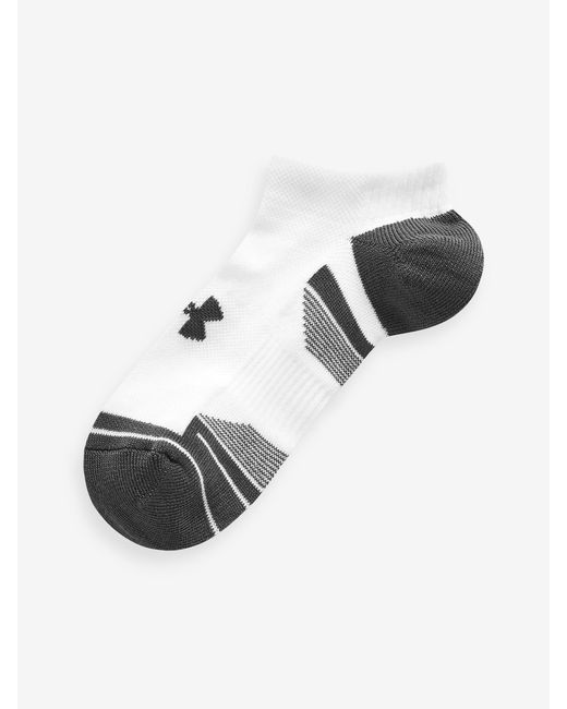 Under Armour Gray No Show Performance Tech Crew Socks 3 Pack for men