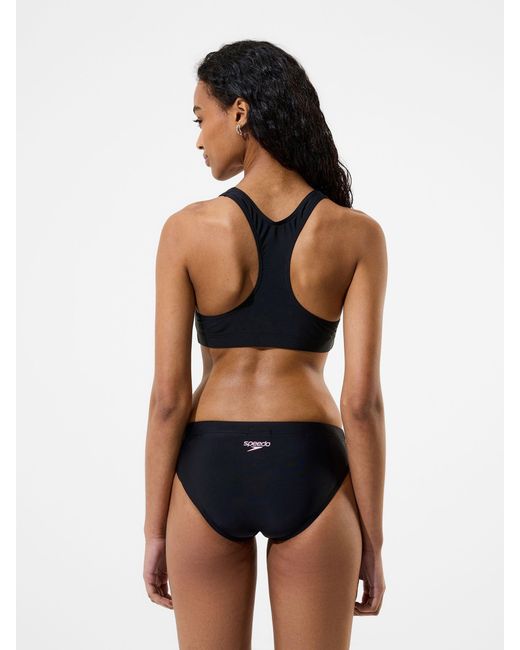 Speedo White Colourblock Splice Bikini Set