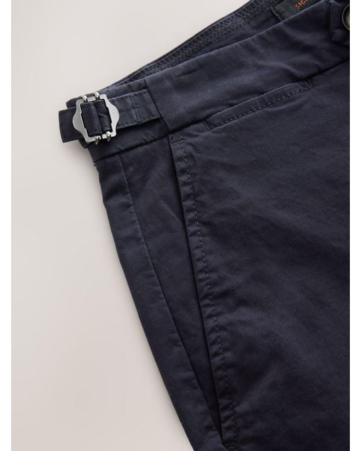 Next Blue Signature Silk Blend Chino Shorts for men