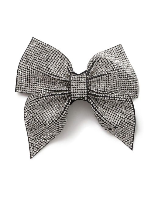 Aela Gray Sparkle Hair Bow