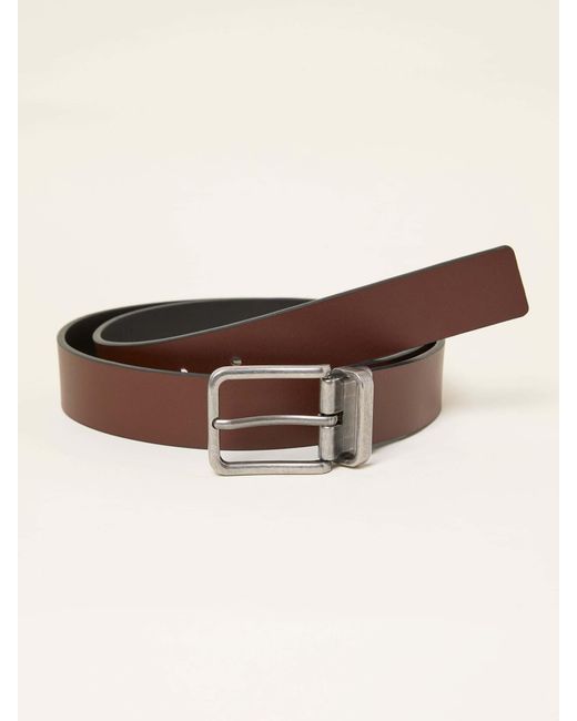 FatFace Black Fatface Reversible Leather Belt for men