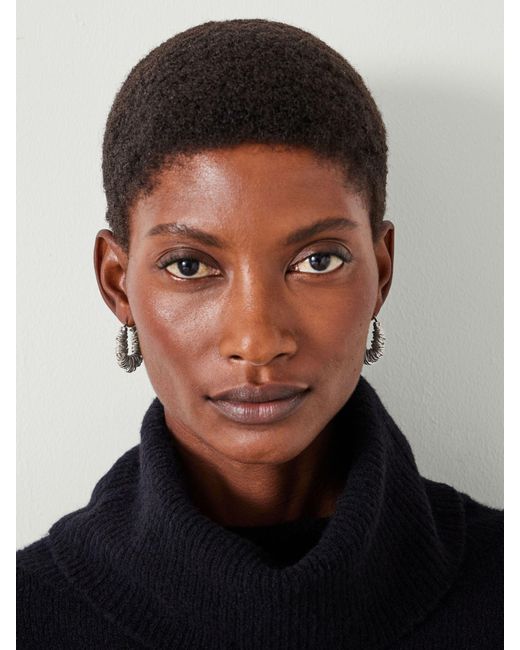 Hush White Tilly Hoop Earrings