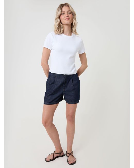 Threadbare Blue Denim Tailored Shorts