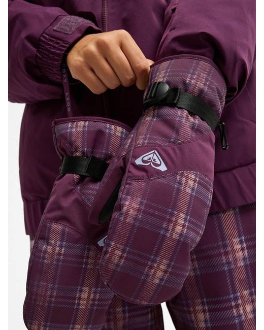 Roxy Purple Jetty Technical Snow Mittens