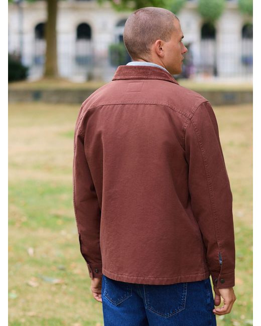 Next Brown Canvas Chore Jacket for men