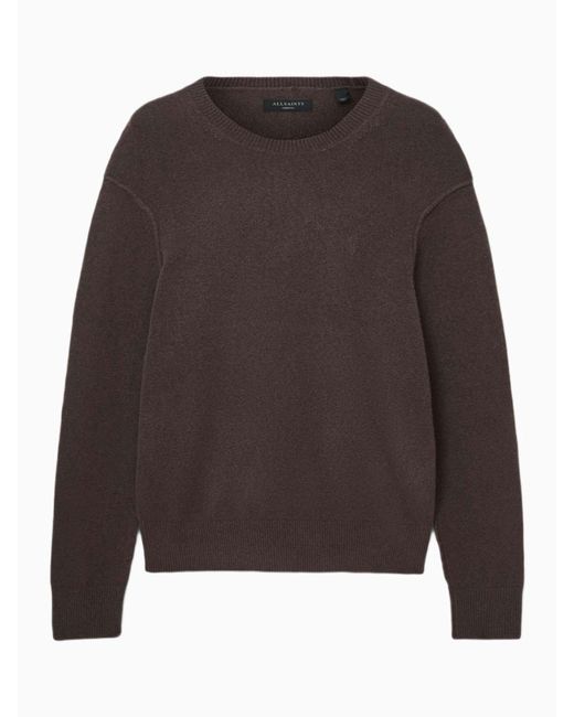 AllSaints Brown Allsaints Statten Crew Jumper for men