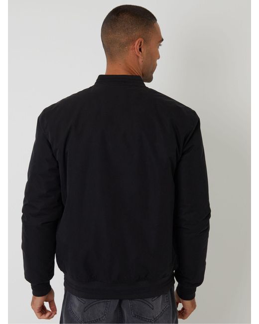 Threadbare Gray Padded Bomber Jacket for men