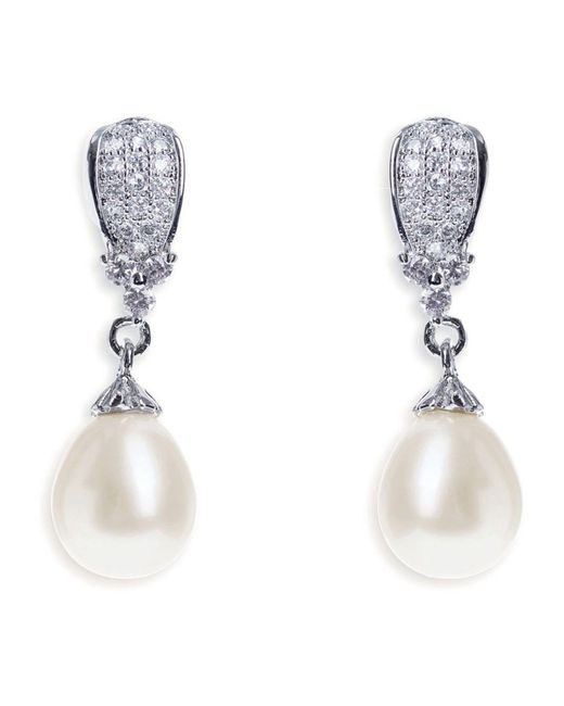 Ivory & Co. White Serrano And Pearl Classic Drop Earrings