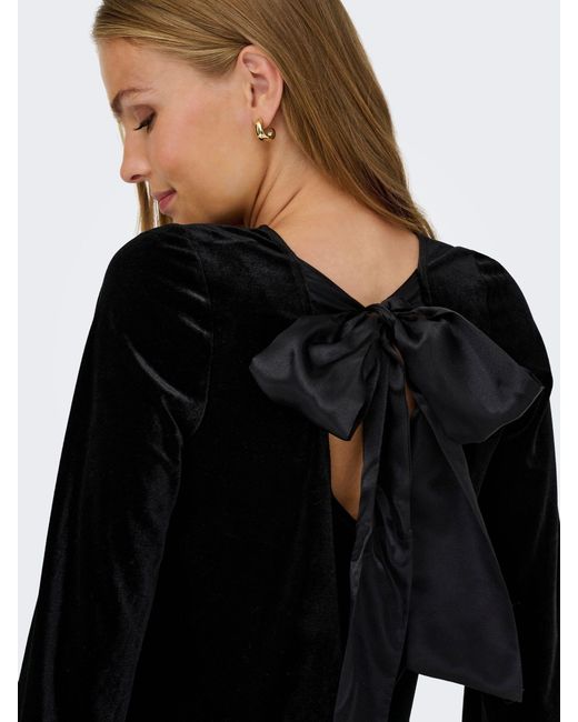 how to accessorize a black sequin dress Velvet Bow Princess Dress