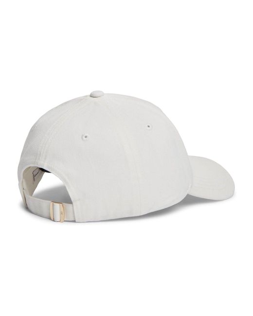 Tommy Hilfiger White Monogram Twill Baseball Cap