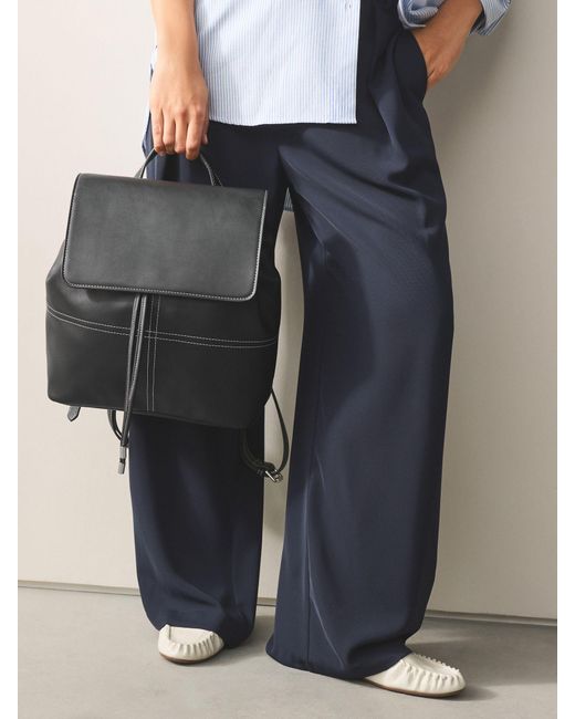 Next Black Stitch Front Backpack