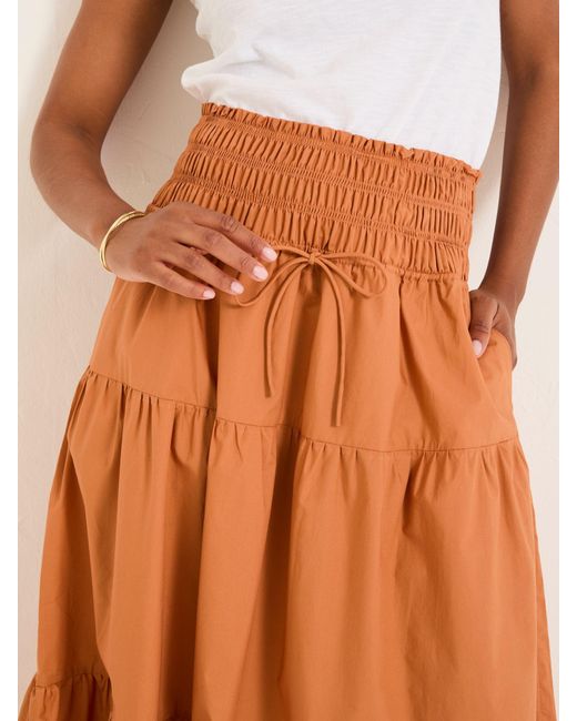 FatFace Orange Fatface Ricky Midi Skirt