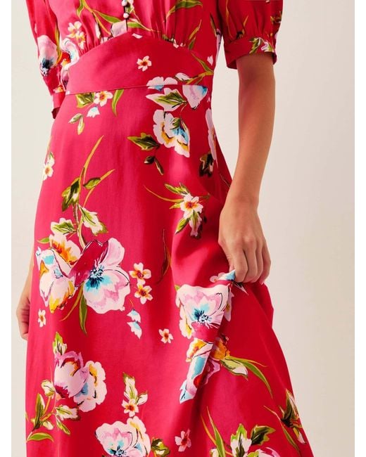 Monsoon Meredith Floral Print Midi Shirt Dress