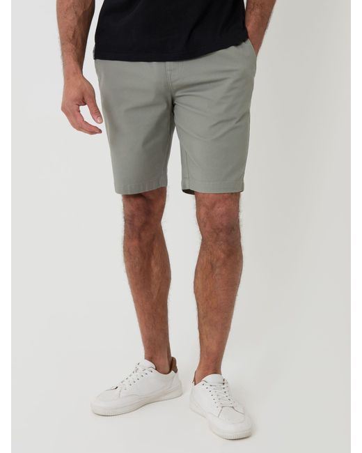 Threadbare Gray Elasticated Waist Stretch Chino Shorts for men