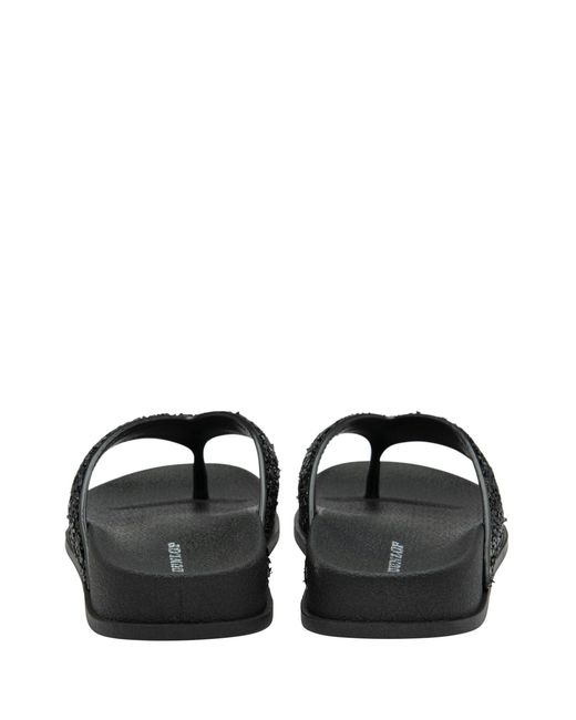 Dunlop Black Toe-Post Sandals
