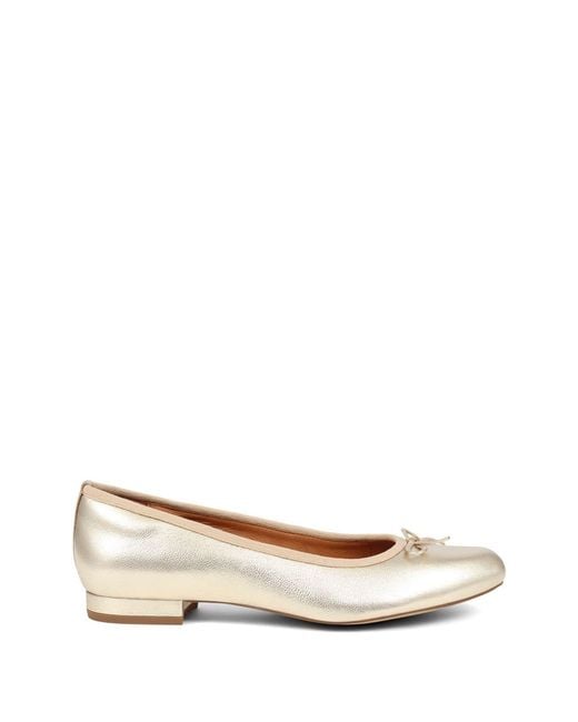Jones Bootmaker Natural Soleil Leather Low Ballet Shoes