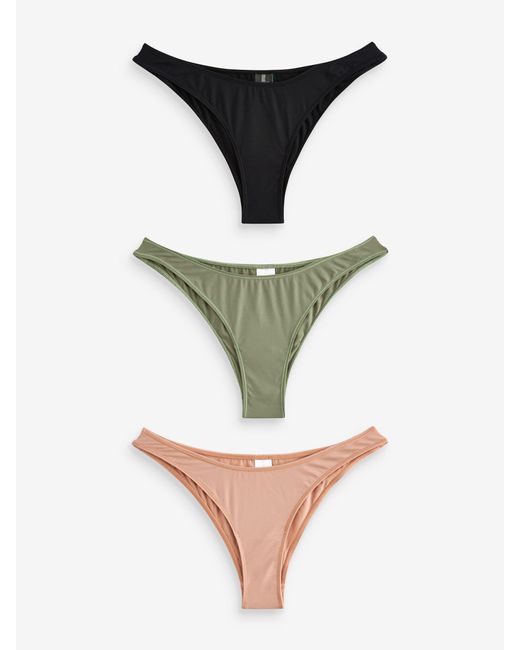 Self Multicolor Smoothing Brasilianische Slips Mit Extra Hohem Beinausschnitt, 3Er-Pack34
