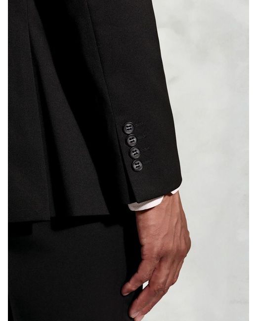 Brook Taverner Black Plain Suit Jacket for men