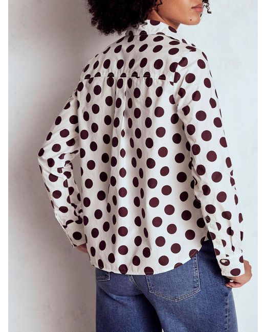 Boden White Sienna Cotton Shirt