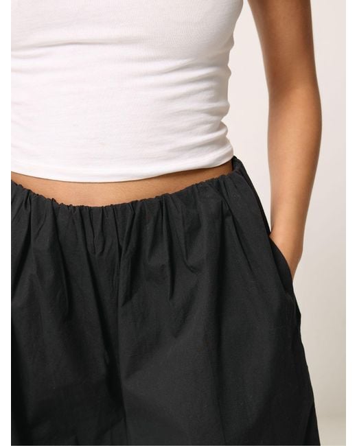 PixieGirl Petite Black Pixiegirl Petite Cotton Poplin Culottes