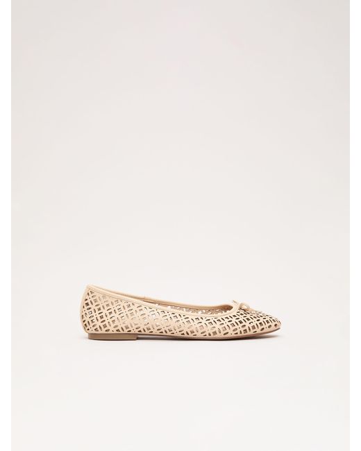 Phase Eight Natural Phase Eight Leather Ballet Pumps