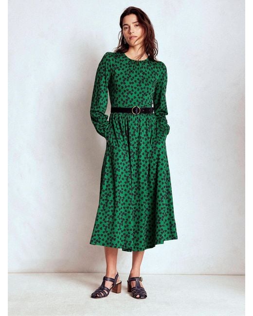 Boden Green Alexandra Jersey Midi Dress