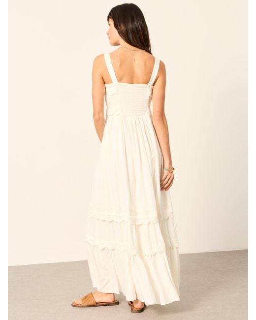FatFace Natural Fatface Clara Regular Dobby Midi Dress