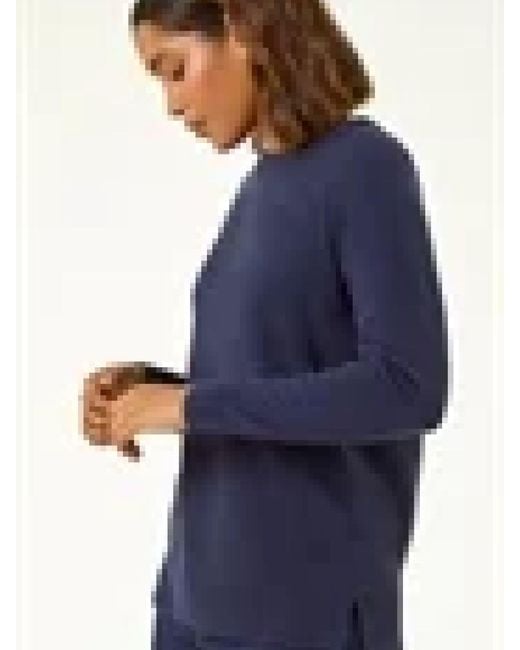 Roman Blue Plain Soft Crew Neck Jumper