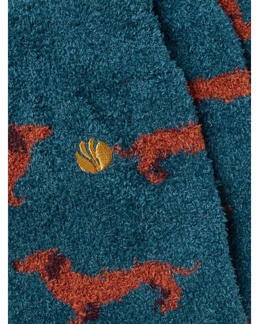 FatFace Blue Fatface Cosy Dog Socks for men