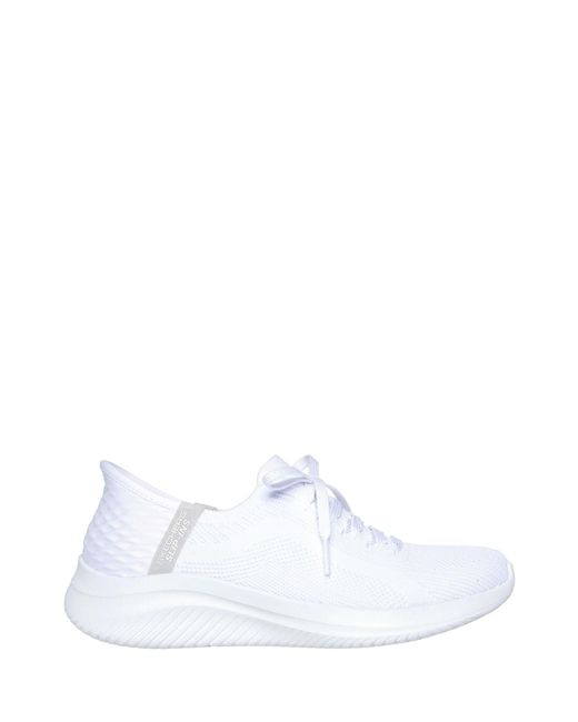 Skechers White Ultra Flex 3.0 Slip