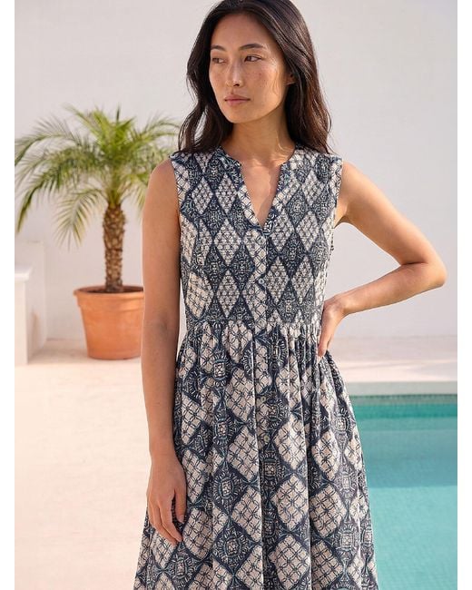 Roman Blue Button Down Dress