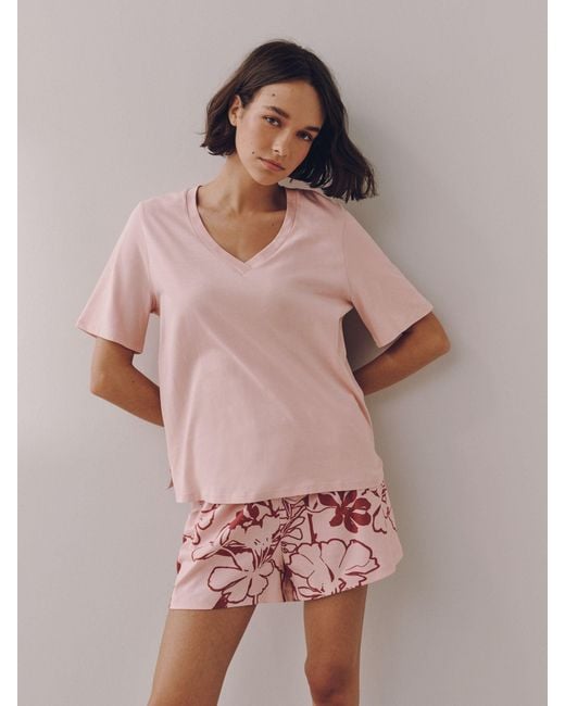 Next Pink Floral Short Pyjamas Set